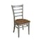 International Concepts Set of Two Emily Side Chair, Hickory/Stone C41-617P - alternate 8
